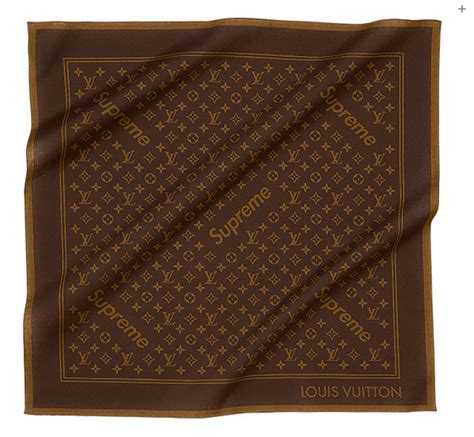 louis vuitton supreme bandana brown|louis vuitton bandana price.